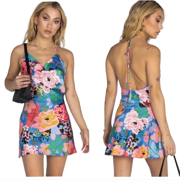 Princess Polly GRETA MINI DRESS FLORAL MULTI Size 2 - Picture 1 of 6